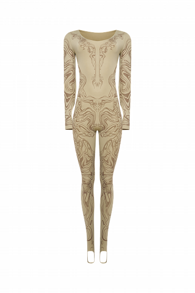 Трико-тату из бифлекса Gray Green