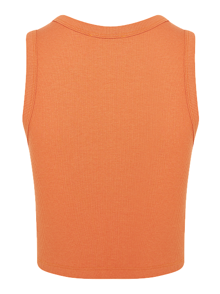 Укороченный топ с рельефом под грудью Persimmon Orange
