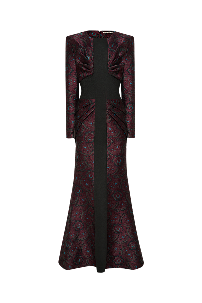 Платье-макси годэ Burgundy